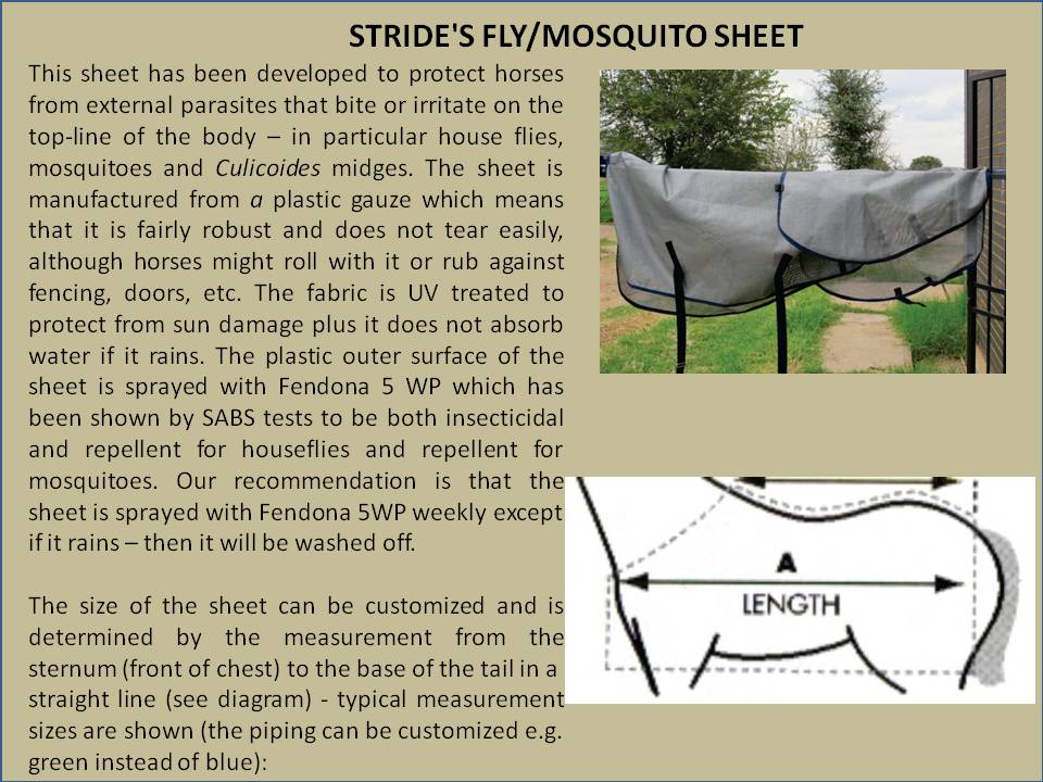 STRIDE'S FLY AND MOSQUITO SHEET